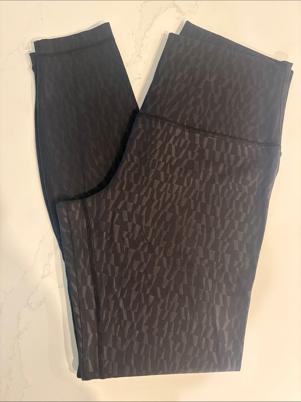 lululemon athletica Black Textured Pattern Leggings